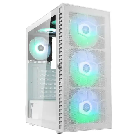 Kolink Observatory HF Mesh ARGB bílá / ATX / 1x USB-A 3.0 / 2x USB-A 2.0 / 3x 140mm / 3x 120mm / bez zdroje
