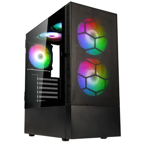 Kolink Observatory MX Mesh ARGB černá /  ATX / 2x USB-A 3.0 / 1x USB-A 2.0 / 2x 138mm / 3x 120mm / bez zdroje