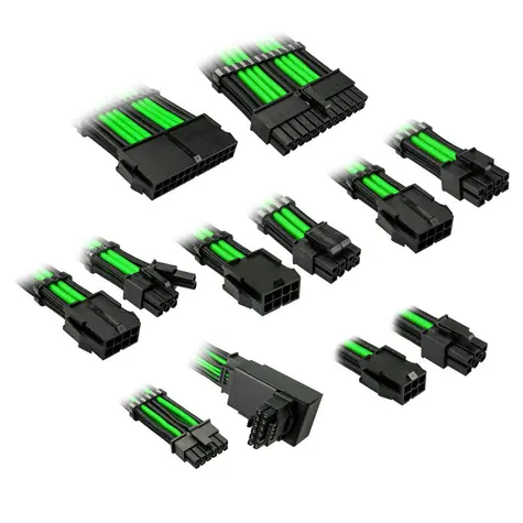 Kolink Prodlužovací sada opletených kabelů Core Pro Braided Cable Extension Kit 12V-2x6 Typ 1 zelená