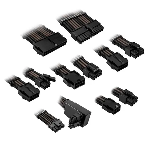 Kolink Prodlužovací sada opletených kabelů Core Pro Braided Cable Extension Kit 12V-2x6 Typ 2 černo-šedá