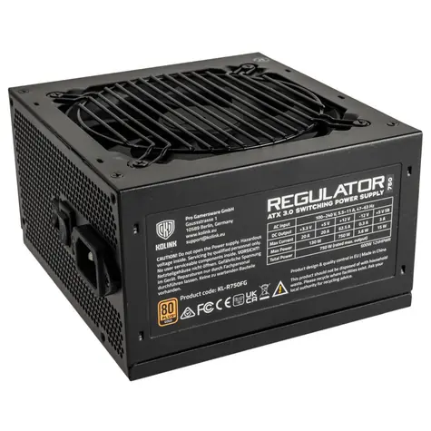 Kolink Regulator 80 PLUS Gold 750W černá / 750W / ATX 3.0 / 120mm ventilátor / 80PLUS Gold / modulární / aktivní PFC