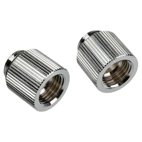 BitsPower Touchaqua adaptér přímý G1/4 palce vnější na G1/4 palce vnitřní 15 mm stříbrná / 2 ks