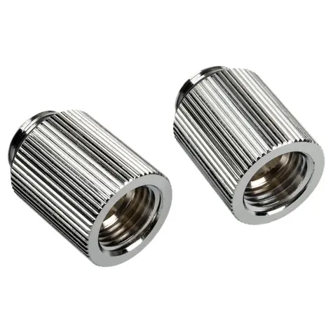 BitsPower Touchaqua adaptér přímý G1/4 palce vnější na G1/4 palce vnitřní 20 mm stříbrná / 2 ks