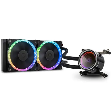 BitsPower Cyclops 240 černá / 2x 120mm / 30 dB / 43.97 CFM / 1800 RPM / ARGB / Intel + AMD