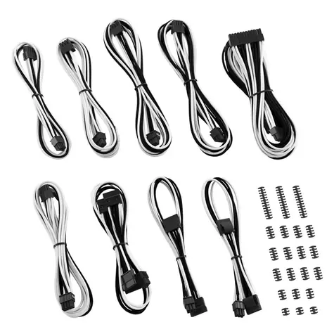 CableMod Classic ModMesh RT-Series Kabel Kit pro ASUS ROG & Seasonic - černo-bílá