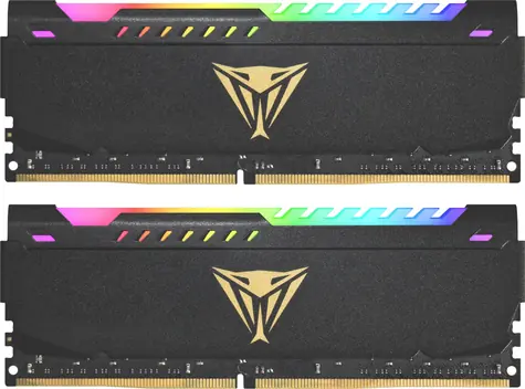 Patriot Viper Steel RGB 64GB (2x32GB) 3600MHz černá / DIMM / DDR4 / CL20 / Non-ECC / Unbuffered / 1.35V