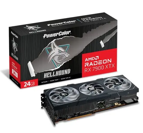 PowerColor Radeon RX 7900 XTX Hellhound 24GB OC / 2330 - 2525 MHz / 24GB GDDR6 / 384-bit / 3x DP / 1x HDMI / (8+8) 800W