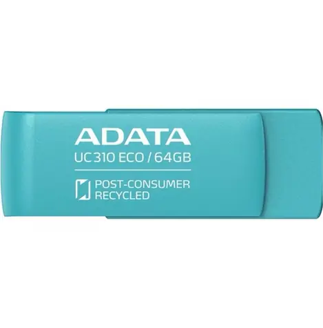ADATA UC310 ECO 64GB zelená / USB 3.2 Type A / čtení: 100MBps