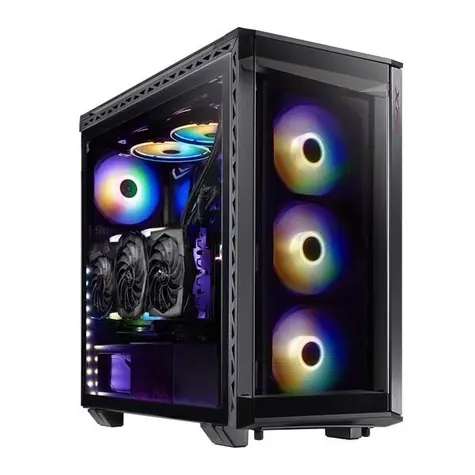 ADATA Battlecruiser černá / E-ATX / 2x USB-A 3.0 / 1x USB-C / 4x 120mm / bez zdroje / průhledná bočnice