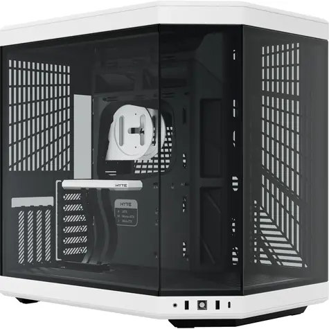 Hyte Y70 TG černo-bílá / E-ATX / 2x USB-A 3.2 / 1x USB-C 3.2 / průhledná bočnice / Riser kabel 