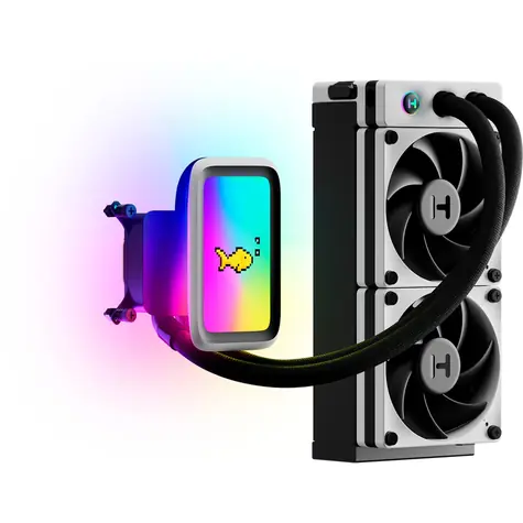Hyte Q60 THICC 240mm AIO / 2x 120mm / displej / 47.3 dB @ 3000 RPM / 105.8 CFM / Intel + AMD