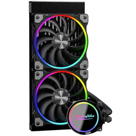 Alpenföhn Gletscherwasser 240mm černá / AiO vodní chladič CPU / 2x 120mm / 36.8 dB @ 2550 RPM / 77.92 CFM / Intel + AMD