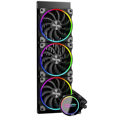 Alpenföhn Gletscherwasser 360mm černá / AiO vodní chladič CPU / 3x 120mm / 36.8 dB @ 2200 RPM / 45.86 CFM / Intel + AMD