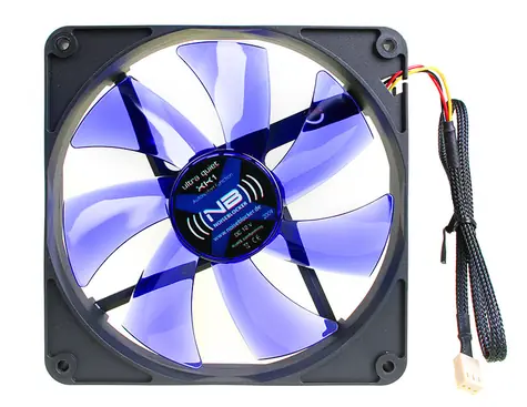 Noiseblocker BlackSilent Fan XK1 modrá / 140mm / 12 dB @ 800 RPM / 35.31 CFM / 3-pin
