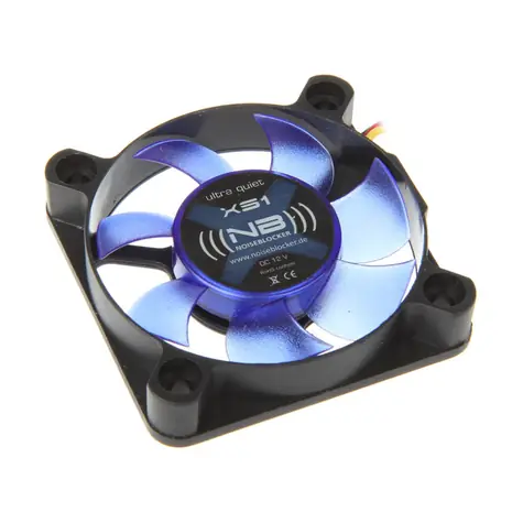 Noiseblocker BlackSilent Fan XS1 modrá / 50mm / 16.3 dB @ 3000 RPM / 6.77 CFM / 3-pin