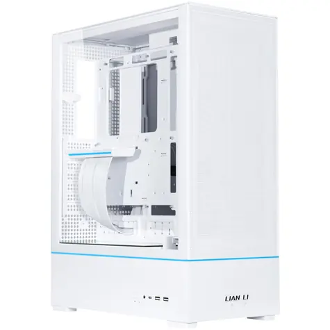 Lian Li SUP01X Midi-Tower bílá / mATX / mini-ITX / ATX / 2x USB-A 3.0 + USB-C 3.1 / bez zdroje / průhledná bočnice