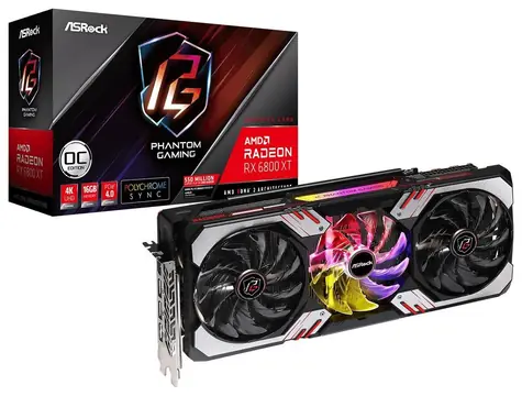 ASRock Radeon RX 6800 XT Phantom Gaming 16G OC / 1875 -2310 MHz / 16GB D6 / 256-bit / HDMI + 3x DP / (8+8+8)