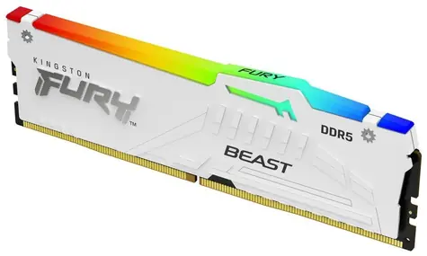 Kingston Fury Beast White RGB 16GB (1x 16GB) DDR5 6000MHz / CL30 / DIMM / XMP / 1.35V
