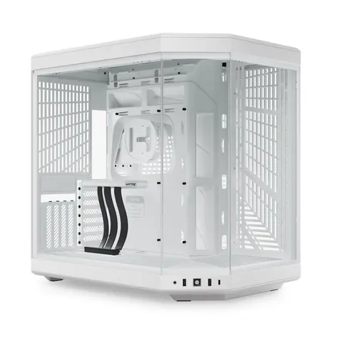 Hyte Y70 bílá / E-ATX / 2x USB-A 3.2 / 1x USB-C 3.2 / průhledná bočnice / Riser kabel 