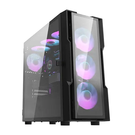 darkFlash DK431 Glass černá / E-ATX / 4x 120 mm / 3x USB-A / průhledná bočnice / bez zdroje 