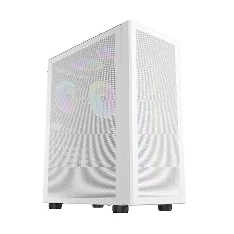 darkFlash DLC29 Mesh bílá / ATX / bez ventilátorů / 4x USB-A / průhledná bočnice / bez zdroje 