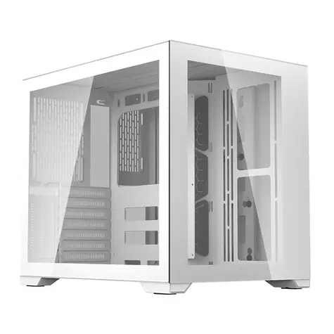 darkFlash C305 ATX bílá / ATX / bez ventilátorů / 3x USB-A / průhledná bočnice / bez zdroje 
