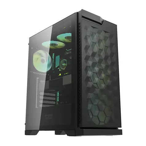 darkFlash DK361 černá / ATX / 4x 120 mm / 2x USB-A / průhledná bočnice / bez zdroje 