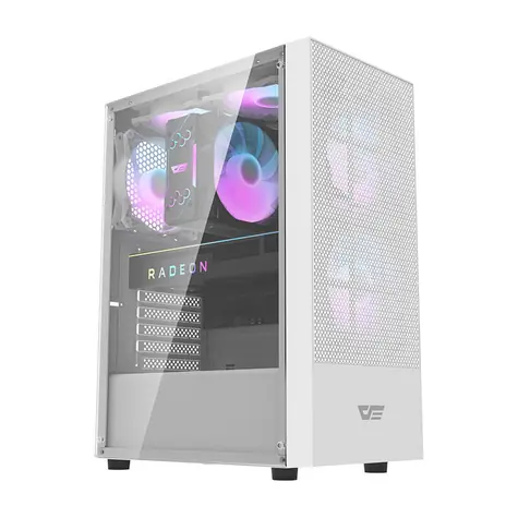 darkFlash A290 bílá / ATX / 3x 120 mm / 2x USB-A / průhledná bočnice / bez zdroje 