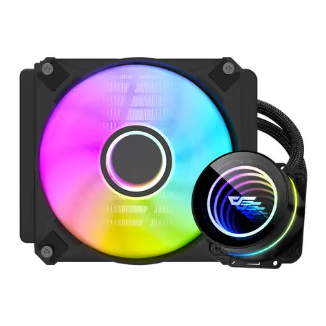 darkFlash DX120 V2.6 ARGB černá / AiO chladič CPU / 1x 120 mm / ARGB podsvícení / 800-1800 RPM / 32 dB / Intel + AMD