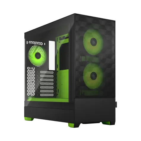 Fractal Design Pop Air RGB TG zeleno-černá / ATX / 2x USB-A 3.2 / bez zdroje / průhledná bočnice / prachové filtry
