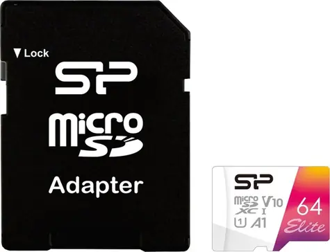 Silicon Power Elite micro SDXC 64GB + adaptér / Class 10 / UHS-I U1 / A1 / V10