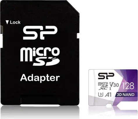 Silicon Power Superior Pro micro SDXC 128GB + adaptér / Class 10 / UHS-I U3 / V30
