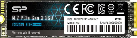 Silicon Power M.2 2280 A60 2TB / Interní SSD / PCle Gen 3x4 / čtení: 2200MBs / zápis: 1600MBs