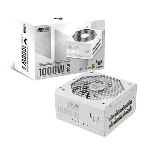 ASUS TUF Gaming 1000W bílá / ATX 3.0 / 80PLUS Gold / aktivní PFC / modulární / 135mm ventilátor