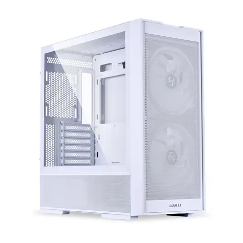 Lian Li LANCOOL 206 bílá / PC skříň / ATX / Bez zdroje / 2x USB 3.0 / průhledná bočnice 