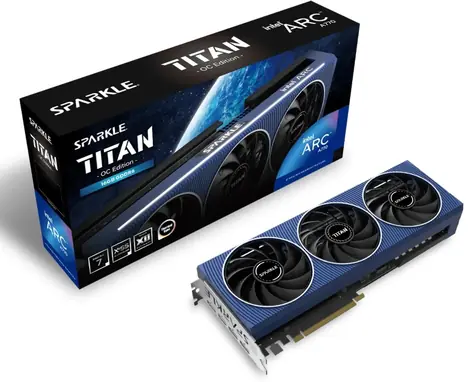 SPARKLE Intel Arc A770 TITAN OC Edition 16G / 2100 MHz / 16GB GDDR6 / 256-bit / 1xHDMI + 3x DP / (8+8)