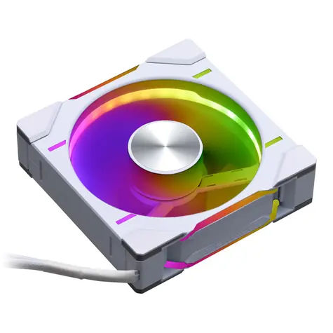 PHANTEKS D30 PWM Regular Airflow D-RGB bílá / 120mm / Hydrodynamic Bearing / 2000 RPM / 64.3 CFM / 4-Pin + 3-Pin