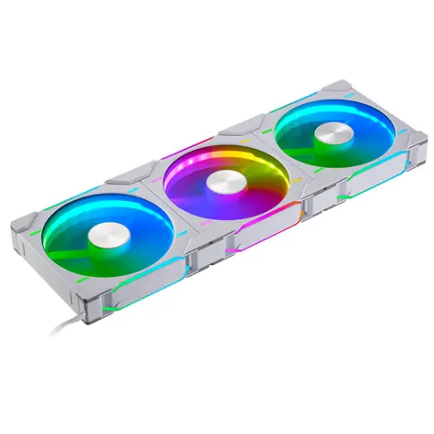 PHANTEKS D30 PWM Regular Airflow D-RGB bílá 3ks / 140mm / Hydrodynamic Bearing / 1800 RPM / 71.9 CFM / 4-Pin + 3-Pin