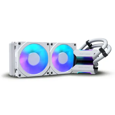 PHANTEKS Glacier One 240 MPH bílá / 2x 120mm / Updraft Floating Bearing / 2200 RPM / 60.5 CFM / D-RGB / AMD + Intel 