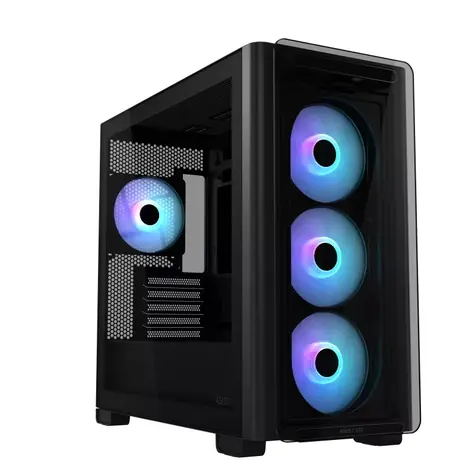 ASUS A23 PLUS černá / mATX / 1x USB-C 3.2 / 2x USB-A 3.2 / 4x 120mm / bez zdroje / průhledná bočnice