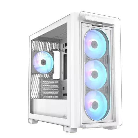 ASUS A23 PLUS bílá / mATX / 1x USB-C 3.2 / 2x USB-A 3.2 / 4x 120mm / bez zdroje / průhledná bočnice