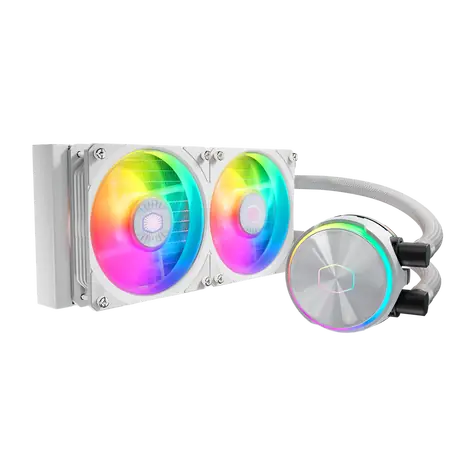 Cooler Master PL240 Flux bílá / 2x 120mm / 2300 RPM @ 32dB / 72.4 CFM / AMD + Intel