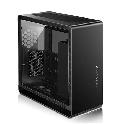 Jonsbo UMX6S TG černá / E-ATX / 2x USB-A 2.0 / 2x USB-A 3.0 / 1x USB-C / bez zdroje / průhledná bočnice 