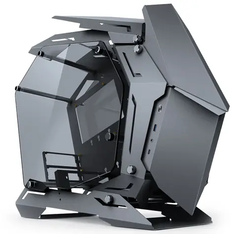 Jonsbo MOD3 Mini šedá / Micro-ATX / 1x USB-A 3.0 / 1x USB-C 3.0 / bez zdroje / průhledná bočnice 