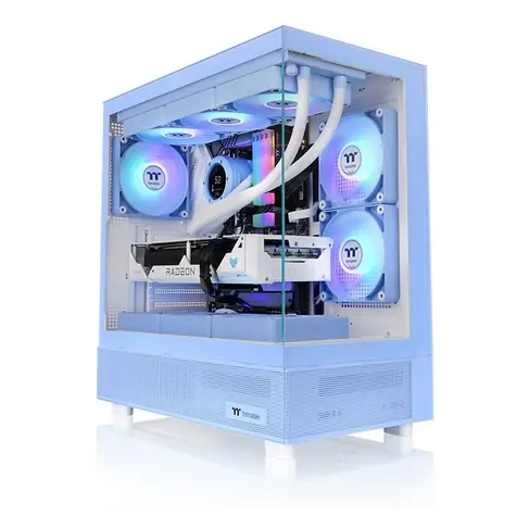 THERMALTAKE View 270 TG ARGB modrá / E-ATX / 2x USB-A 3.0 / 1x USB-C 3.2 / 1x 140mm RGB / bez zdroje 