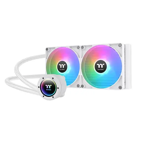 THERMALTAKE TH280 V2 ARGB bílá / 2x 140mm / Hydraulic Bearing / 1800 RPM / 84.3 CFM / RGB / AMD + Intel