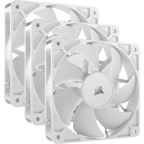 Corsair RS120 PWM 3ks bílá / 120mm / Magnetic Dome Bearing / 420-2100 RPM / 72.8 CFM / 4-Pin