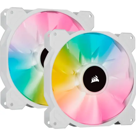 Corsair iCUE SP140 RGB ELITE Performance 2ks bílá / 140mm / Hydraulic Bearing / 1200 RPM / 68.11 CFM / 4-Pin