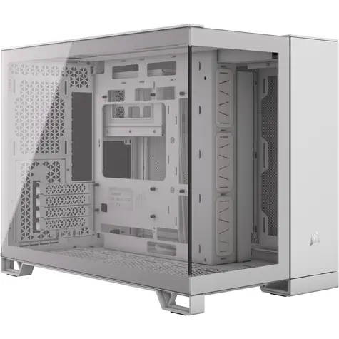 Corsair 2500X bílá / mATX / 2x USB-C 3.2 / 1x USB-A 3.2 / bez zdroje / průhledná bočnice