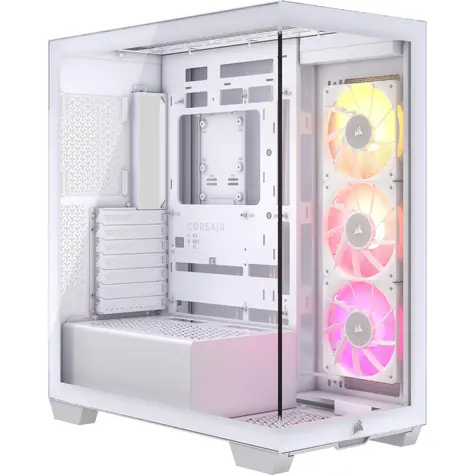 Corsair iCUE LINK 3500X RGB bílá / E-ATX / 2x USB-A 3.2 / 1x USB-C 3.2 / 3x 120mm / bez zdroje / průhledná bočnice